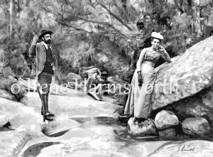 Digital designed art print w ink Grampains Victoria